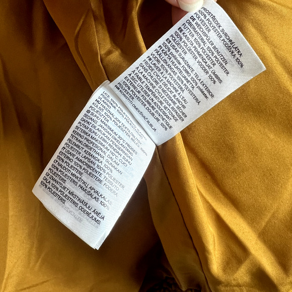 H&M Teddy Coat Jacket Womens XL Orange Brown Fuzzy Comfy Oversized Lined - Picture 11 of 13